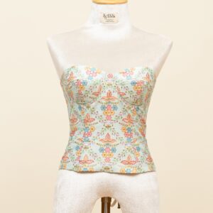 Mint Bloom Corset Top - S, Long