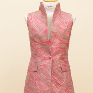 Rose Wave Silk Vest - L