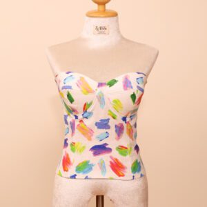 Brushstroke Bloom Corset Top - L, Long