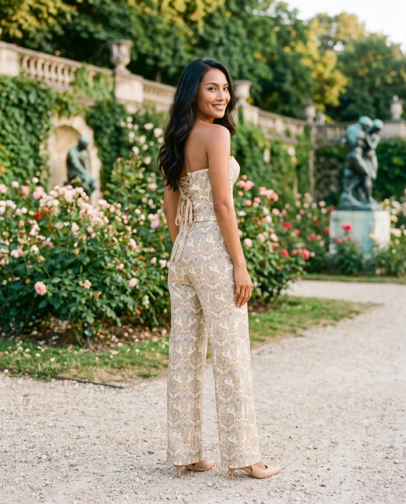 magnific_fashion-editorial-photogr_2914460951 Brocade Dream Set — Corset Top & Wide-Leg Pants