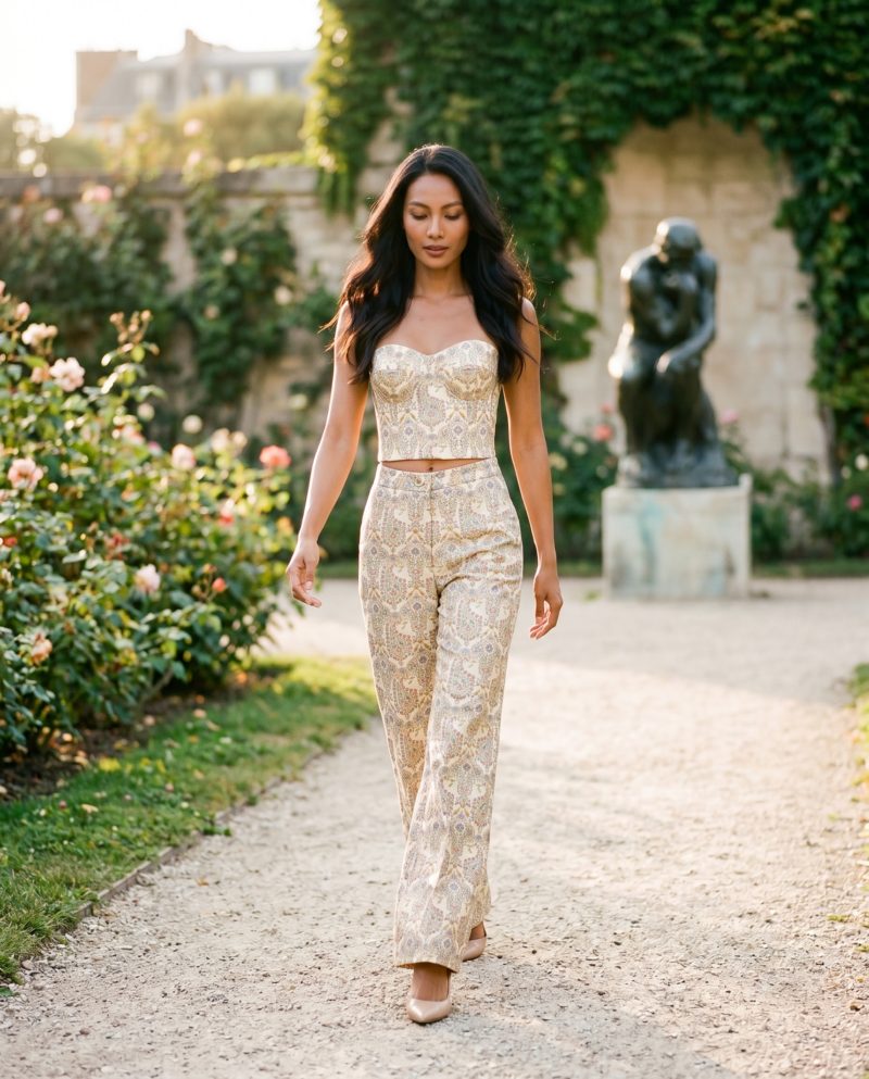 magnific_fashion-editorial-photogr_2914500709 Brocade Dream Set — Corset Top & Wide-Leg Pants