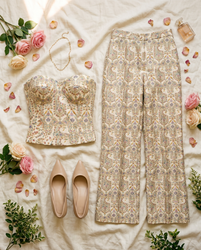 magnific_fashion-editorial-photogr_2914588530 Brocade Dream Set — Corset Top & Wide-Leg Pants