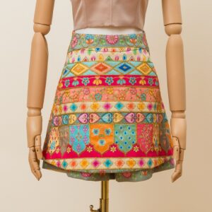 Fiesta Patchwork Mini Skirt - L
