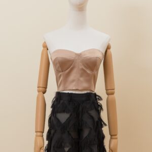 Black Fringe Shorts - M