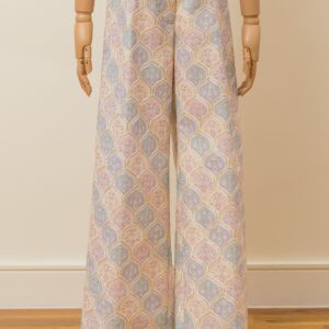 Pearl Shell Wide-Leg Pants